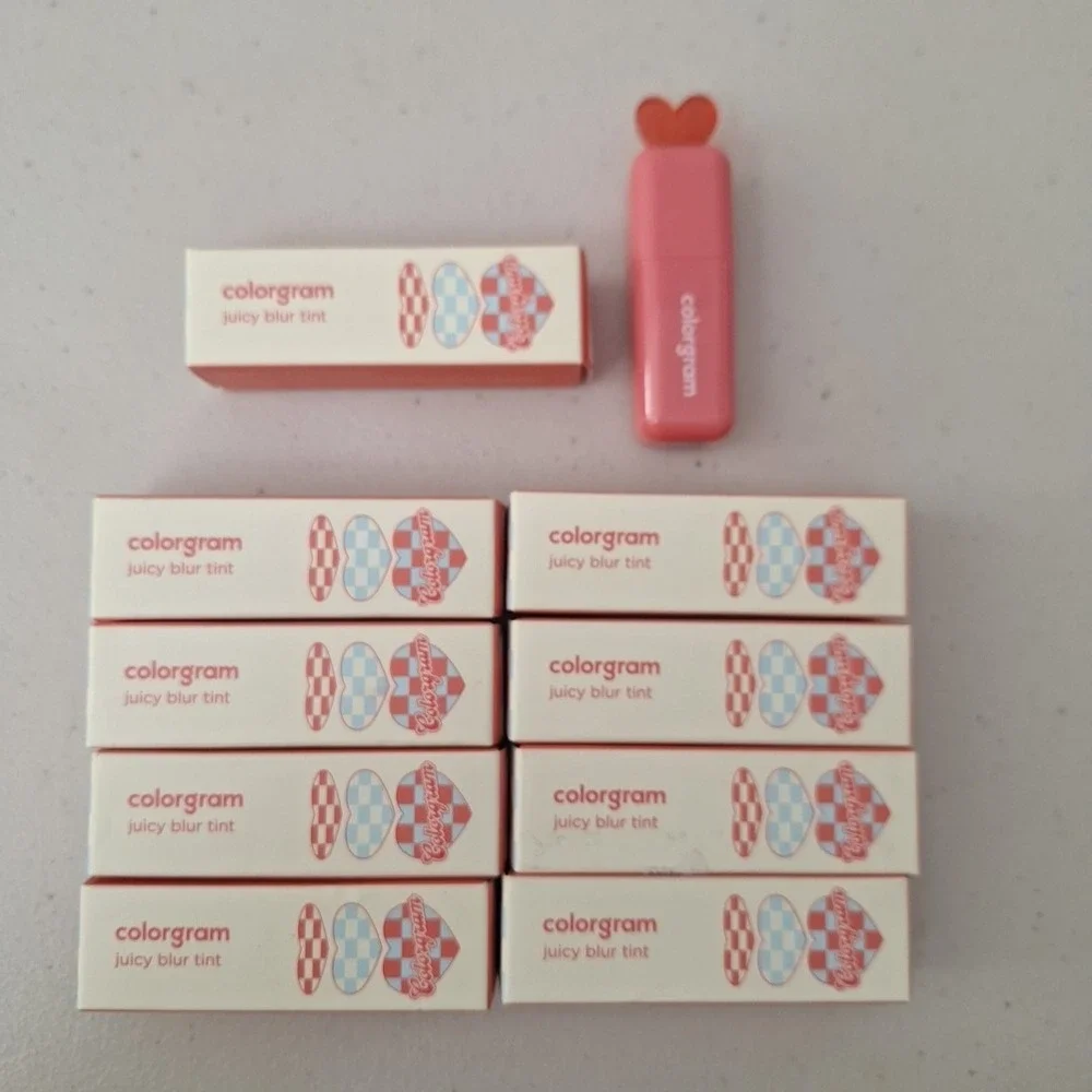 Lot of 9, Colorgram Juicy Blur Lip Tint, GUAVA BOLT, Korean Beauty FULL SIZE NEW